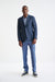 Mid Blue Wool & Linen Kenton Check Jacket Amalfi Trend - View Two