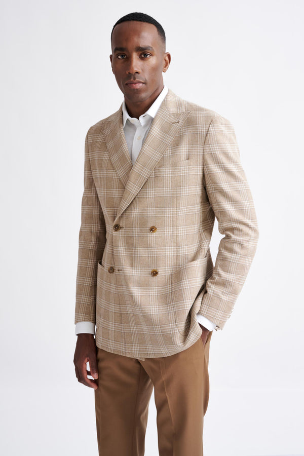 Veste Kenton En Laine Et Coton Beige Amalfi Trend