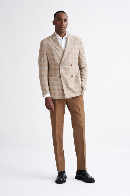 Beige Wool & Cotton Kenton Jacket Amalfi Trend - View Two