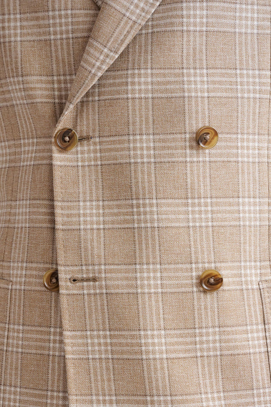 Beige Wool & Cotton Kenton Jacket Amalfi Trend - View Five