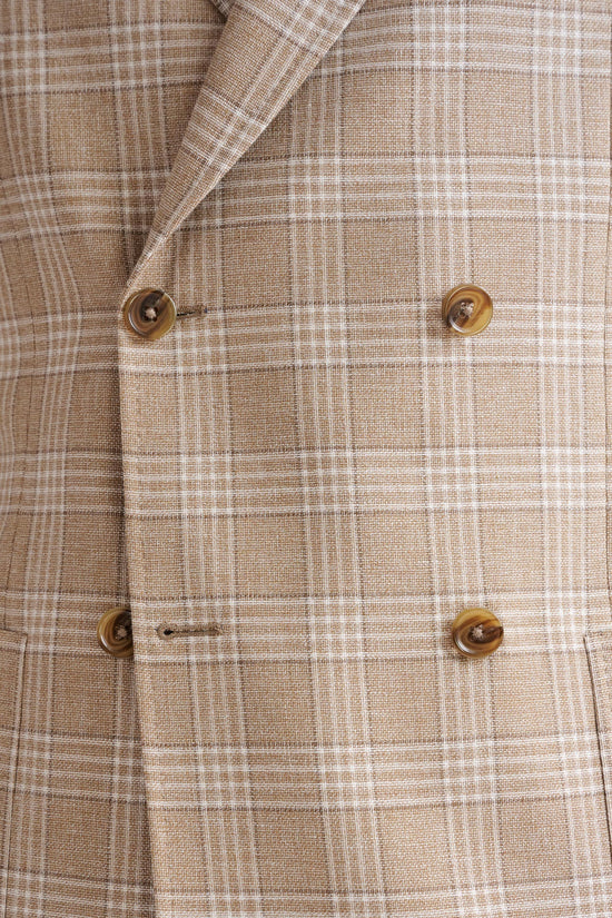 Beige Wool & Cotton Kenton Jacket Amalfi Trend - View Five