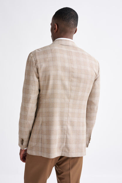 Beige Wool & Cotton Kenton Jacket Amalfi Trend - View Eight