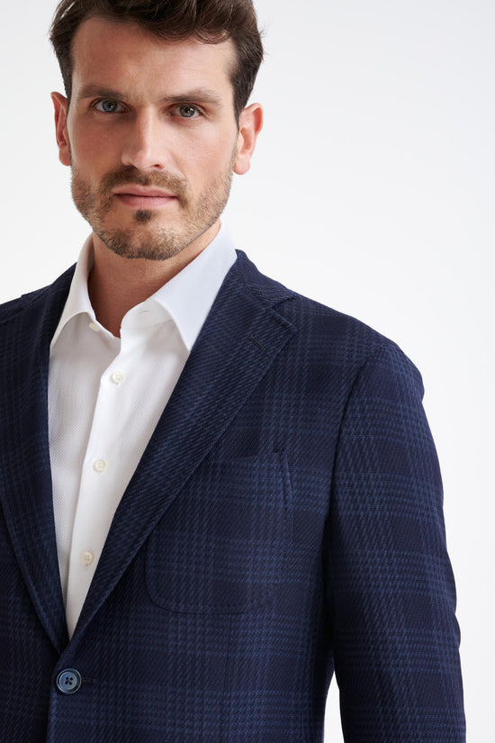 Midnight Blue Wool Kenton Jacket Amalfi Trend - View Three