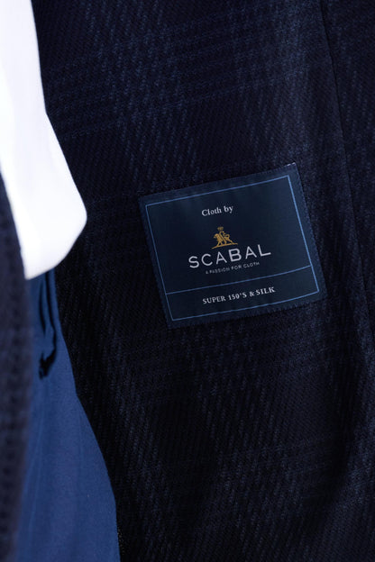 Midnight Blue Wool Kenton Jacket Amalfi Trend - View Six