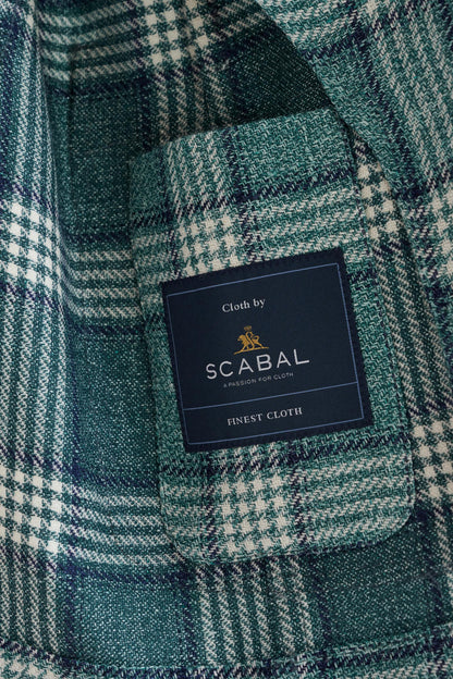 Sage Green Wool & Linen Kenton Jacket Amalfi Trend - View Six