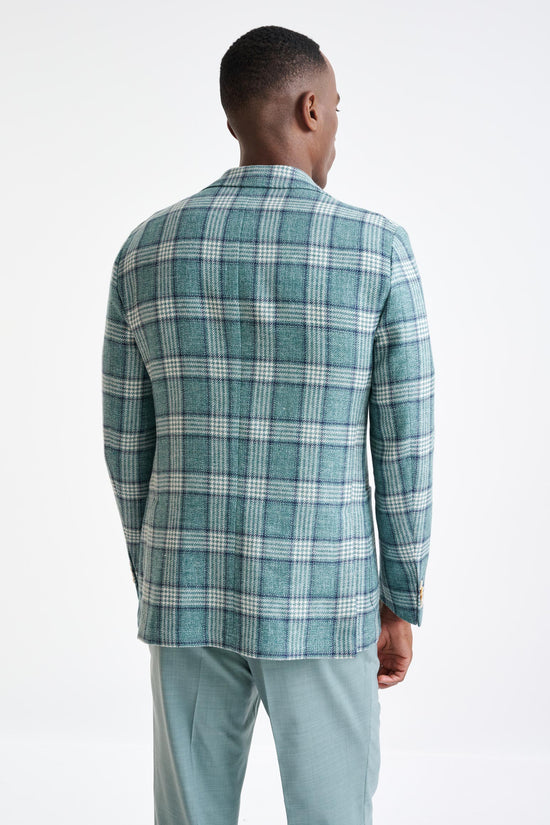 Sage Green Wool & Linen Kenton Jacket Amalfi Trend - View Seven