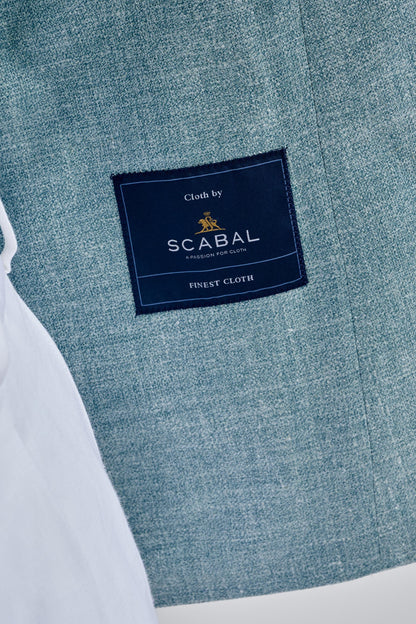 Sage Green Silk & Linen Kenton Jacket Amalfi Trend - View Five