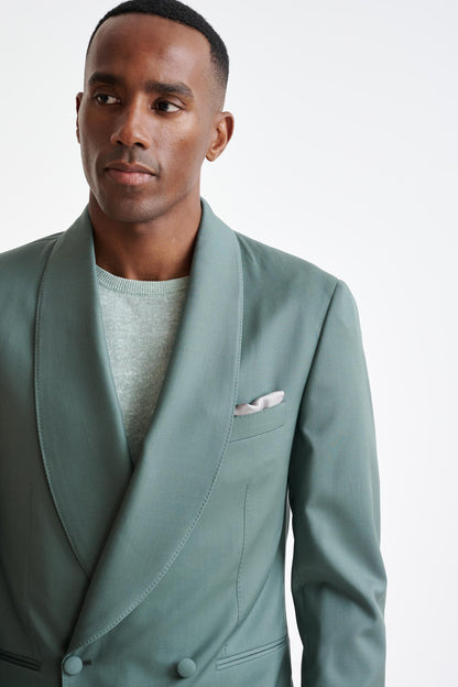 Sage Green Super 100's Wool Soho Jacket New Deluxe - View Two