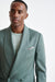 Sage Green Super 100's Wool Soho Jacket New Deluxe - View Two