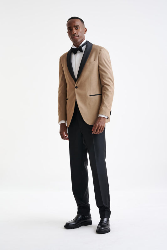 Camel Cashmere & Cotton Kenton Tuxedo - View Two