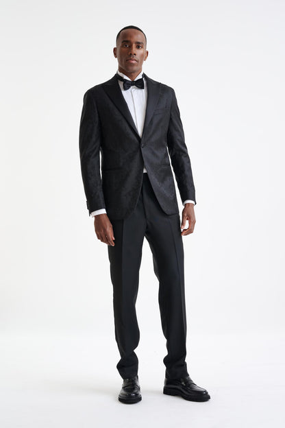Black Wool Kenton Tuxedo Lifestyle - View Two