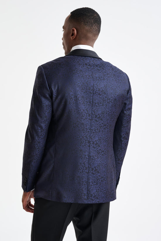 Midnight Blue Wool Soho Tuxedo Lifestyle - View Eight