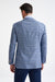 Check Light Blue Wool & Silk Kenton Jacket Amalfi Trend - View Eight