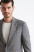 Check Grey Super 130's Wool Soho Jacket Mosaic - View Three