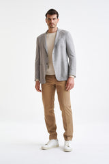Grey Wool & Silk Kenton Jacket Amalfi Trend - View Two