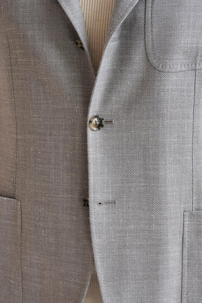 Grey Wool & Silk Kenton Jacket Amalfi Trend - View Six