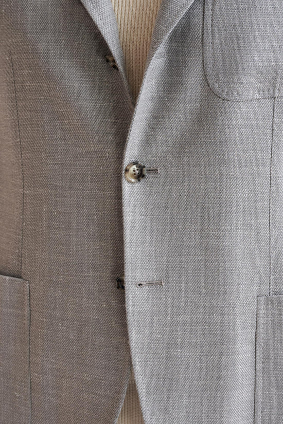 Grey Wool & Silk Kenton Jacket Amalfi Trend - View Six