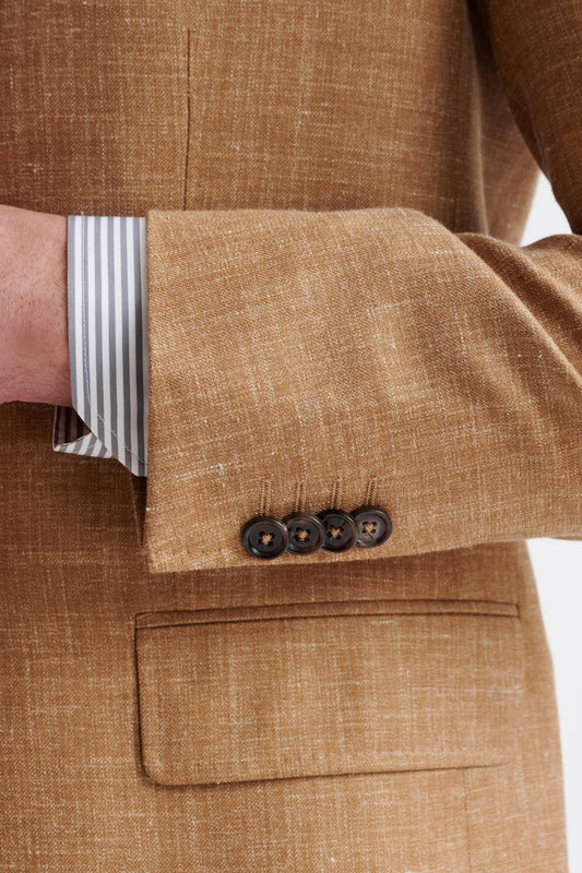 Camel Wool & Silk Kensington Jacket Amalfi Trend - View Four