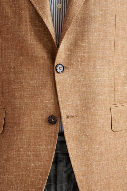Camel Wool & Silk Kensington Jacket Amalfi Trend - View Five