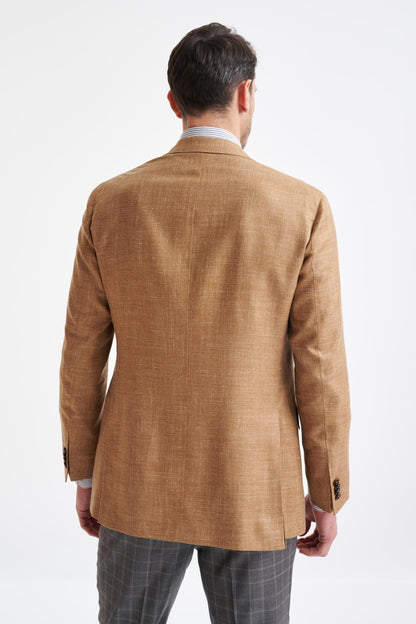 Camel Wool & Silk Kensington Jacket Amalfi Trend - View Seven