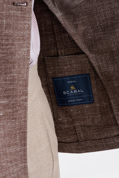 Brown Wool & Silk Kenton Jacket Amalfi Trend - View Six