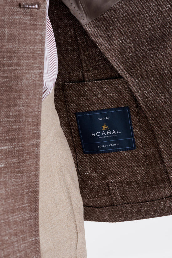 Brown Wool & Silk Kenton Jacket Amalfi Trend - View Six