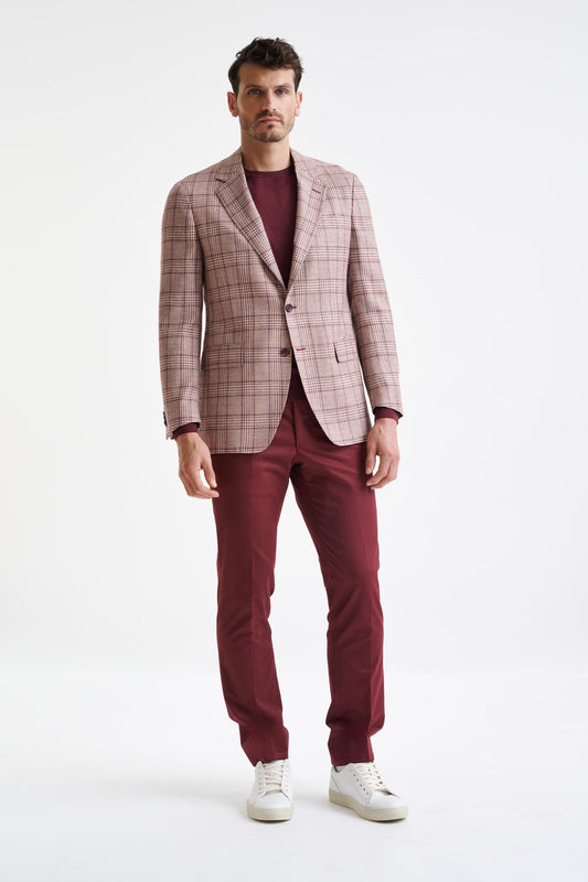 Raspberry Wool & Silk Kensington Jacket Amalfi Trend - View Two