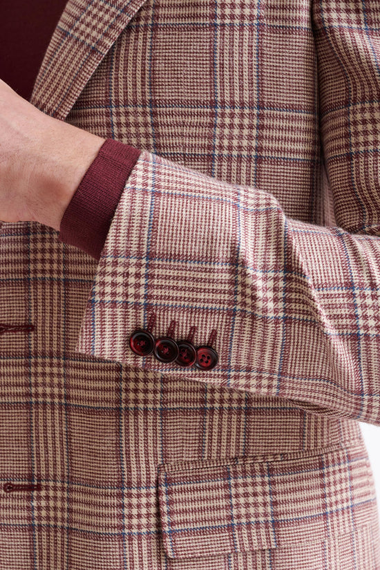 Raspberry Wool & Silk Kensington Jacket Amalfi Trend - View Four