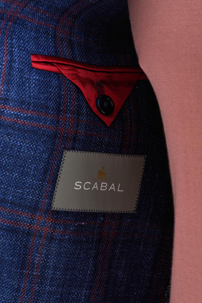 Dark Blue Wool & Silk Soho Jacket Amalfi Trend - View Seven