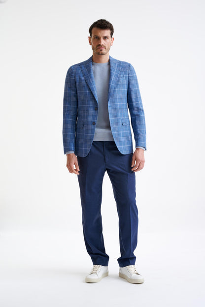 Blue Linen & Wool Soho Jacket Amalfi Trend - View Two