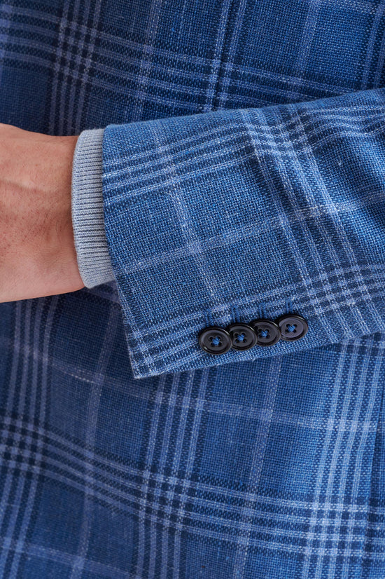 Blue Linen & Wool Soho Jacket Amalfi Trend - View Five