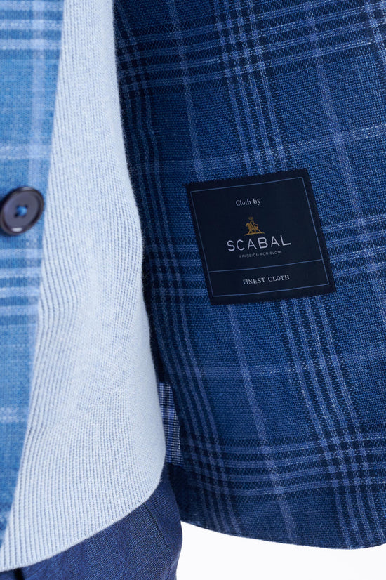 Blue Linen & Wool Soho Jacket Amalfi Trend - View Six