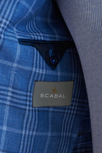 Blue Linen & Wool Soho Jacket Amalfi Trend - View Seven