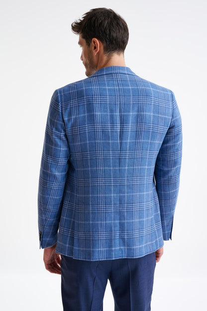 Blue Linen & Wool Soho Jacket Amalfi Trend - View Eight