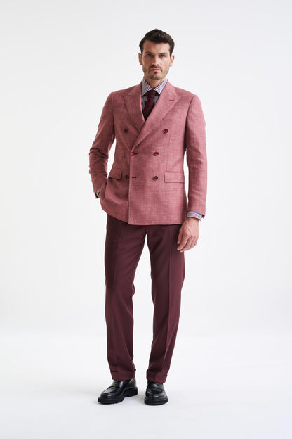 Raspberry Wool & Silk Soho Jacket Amalfi Trend - View Two