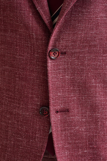 Raspberry Wool & Silk Kenton Jacket Amalfi Trend - View Five