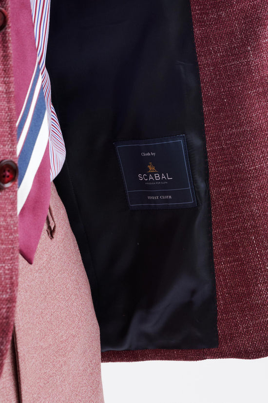 Raspberry Wool & Silk Kenton Jacket Amalfi Trend - View Six