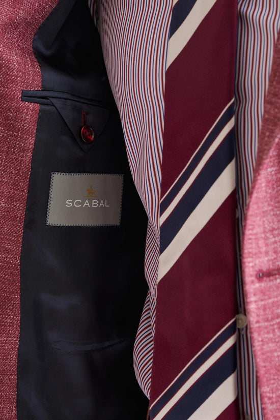 Raspberry Wool & Silk Kenton Jacket Amalfi Trend - View Seven