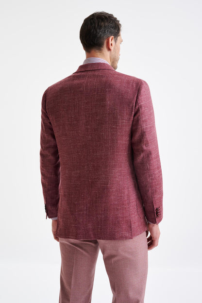 Raspberry Wool & Silk Kenton Jacket Amalfi Trend - View Eight