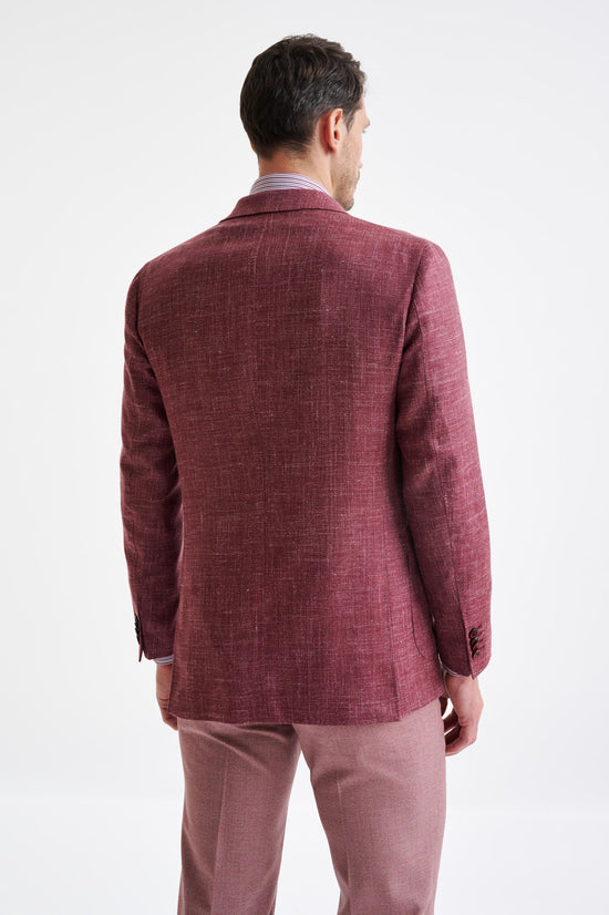 Raspberry Wool & Silk Kenton Jacket Amalfi Trend - View Eight