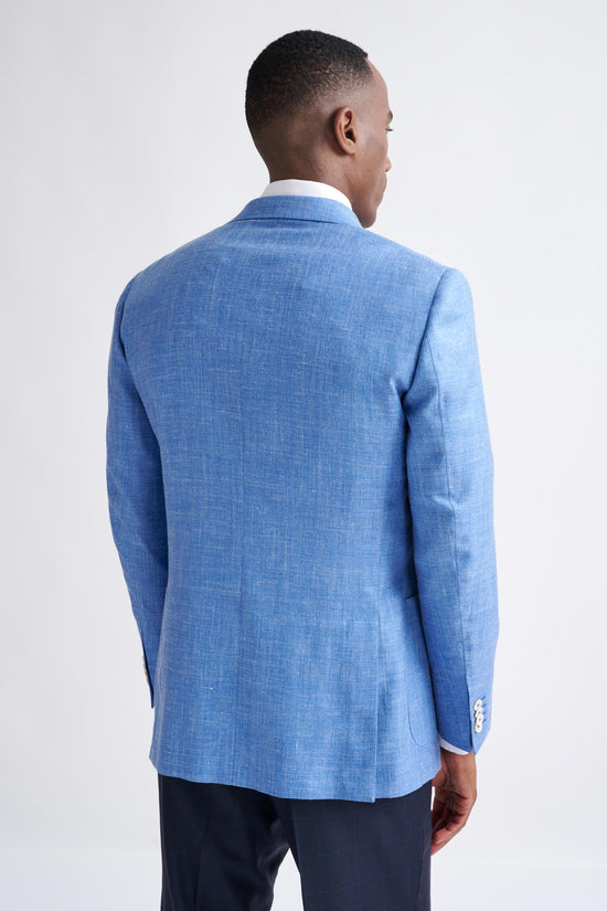 Light Blue Wool & Silk Soho Jacket Amalfi Trend - View Seven