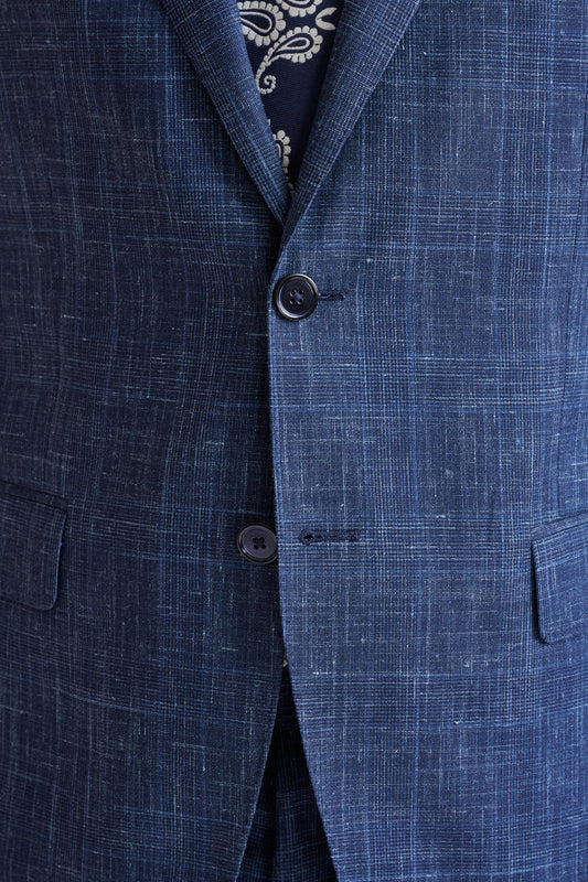Dark Blue Wool Kenton Jacket Lifestyle - View Four