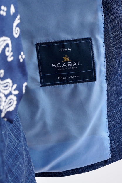 Dark Blue Wool Kenton Jacket Lifestyle - View Six