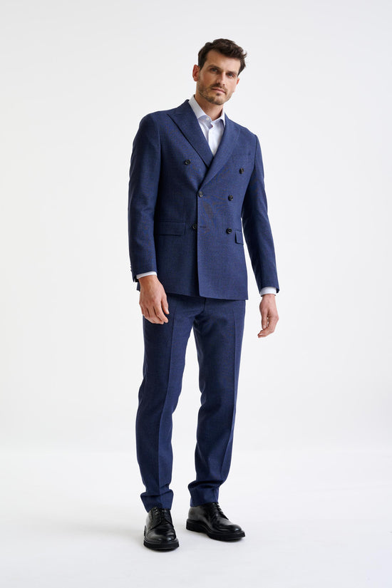 Dark Blue 100% Wool Kenton Jacket Lifestyle - View Two