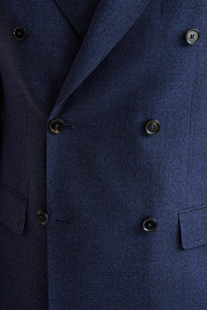 Dark Blue 100% Wool Kenton Jacket Lifestyle - View Four