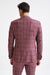 Check Pink Burgundy Super 130's Wool Soho Jacket Mosaic - View Seven