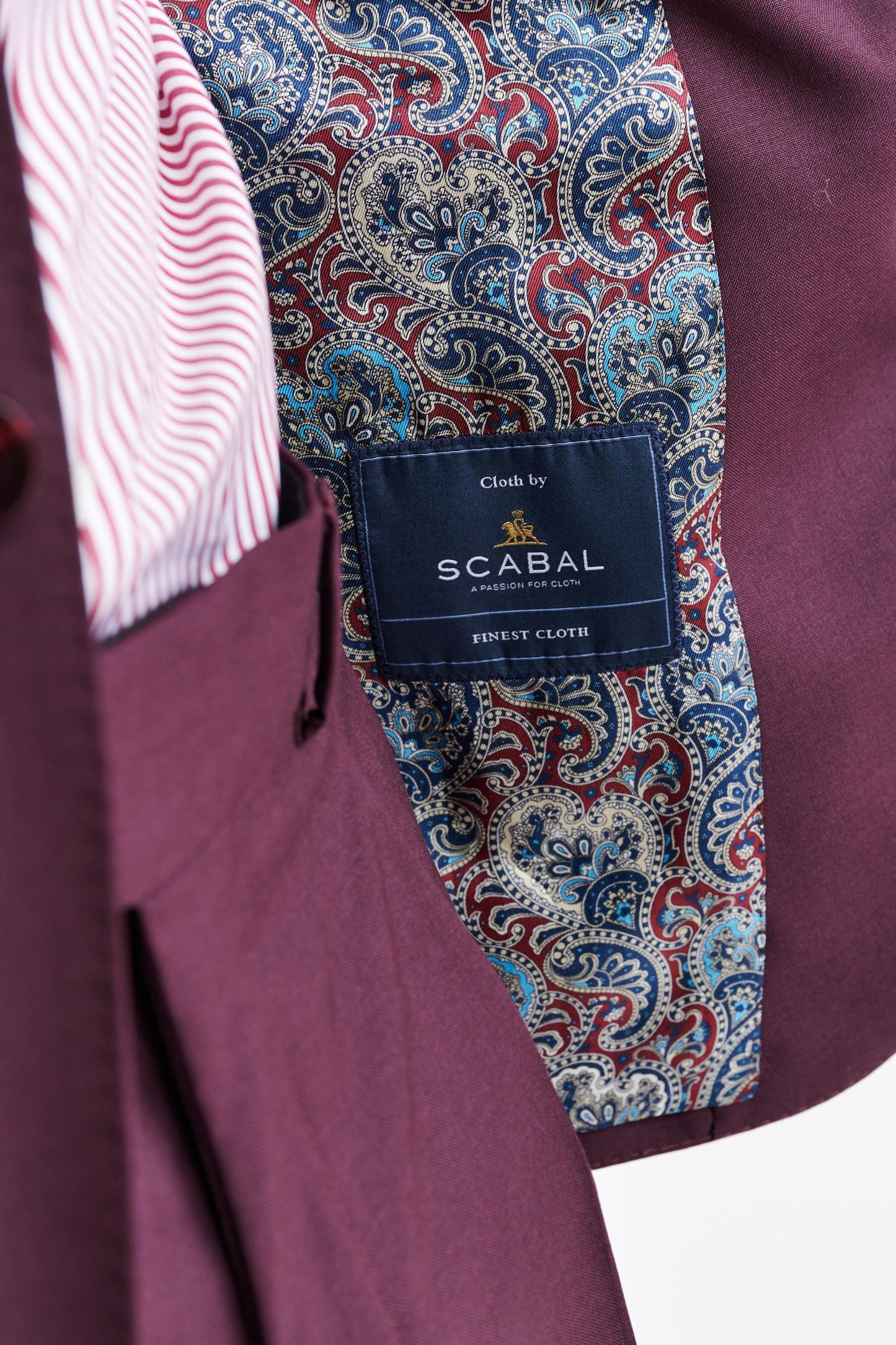 Rode 100% Wollen Kenton Jas Capri