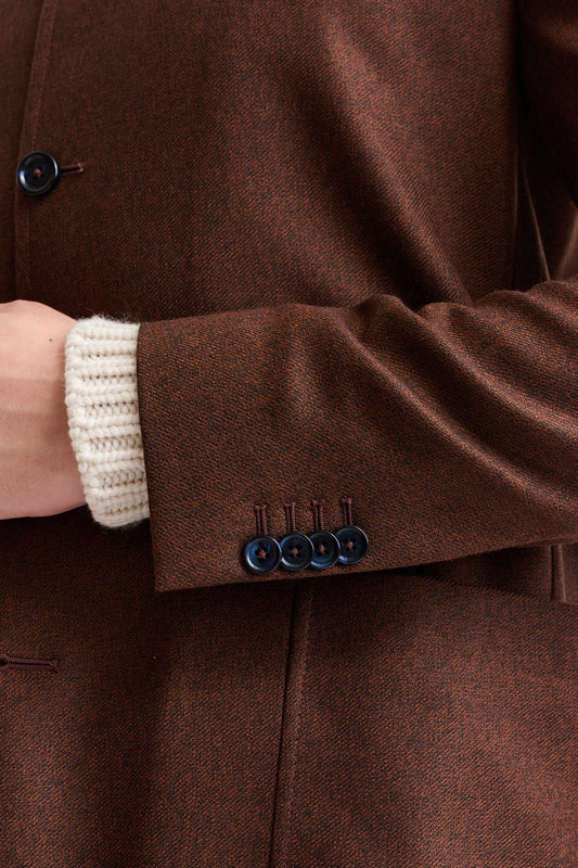 Brown Wool Chelsea Shirt Jacket Harmony - Image 5