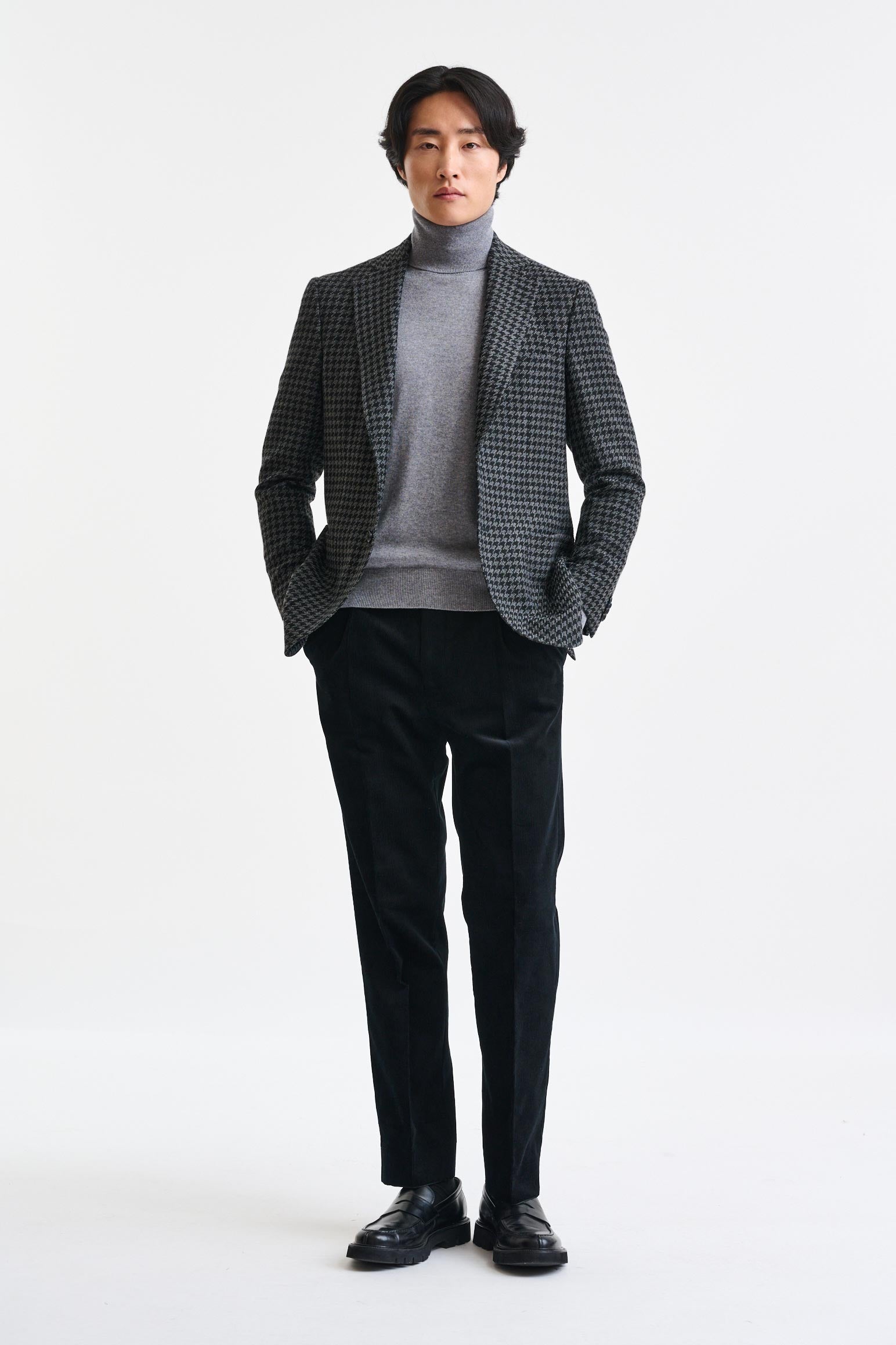 Black Check Wool Soho Jacket Trend - Image 2