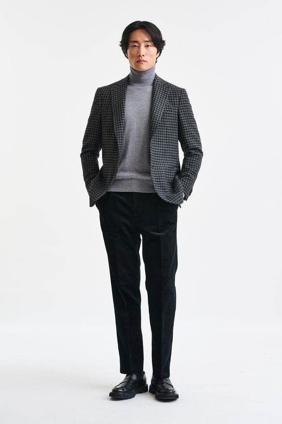Black Check Wool Soho Jacket Trend - Image 2
